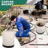 Oversized Tool Storage Bag Reinforced Bottom Canvas Utility Bucket with Shoulder Strap Workshop Use