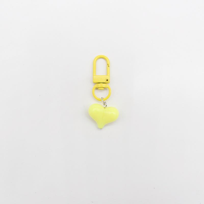 Macaron Color Heart-shaped Couple Keychain Pendant