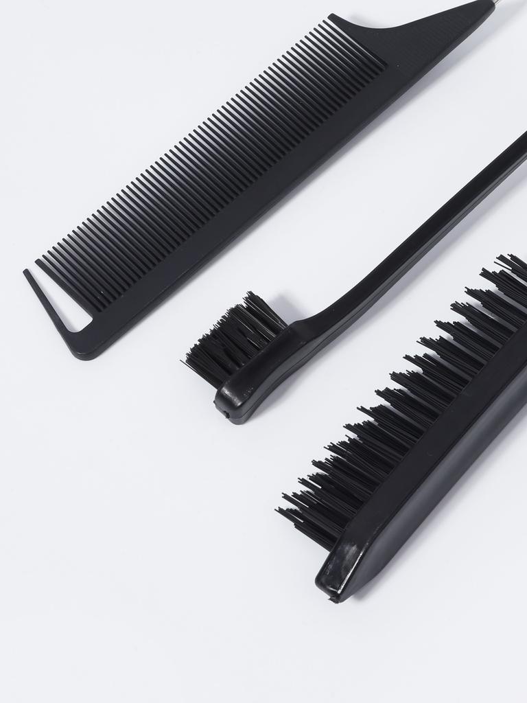 3 pieces/set styling comb set teasing comb triple teasing comb mouse tail comb edge brush hair salon tool set