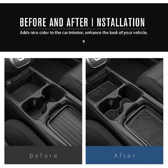 Auovo 20Pcs Anti Dust Mats For    Honda CR-V/CRV Accessories Premium  Non-Slip Car Cup Holder Erts, Center Console Liner, Door Pocket Liners