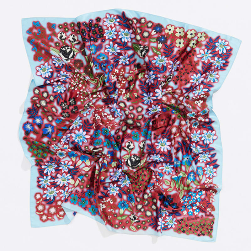 BIMBA Y LOLA [24FW] BIMBA Y LOLA Floral Claret Scarf B246AIF002WIF