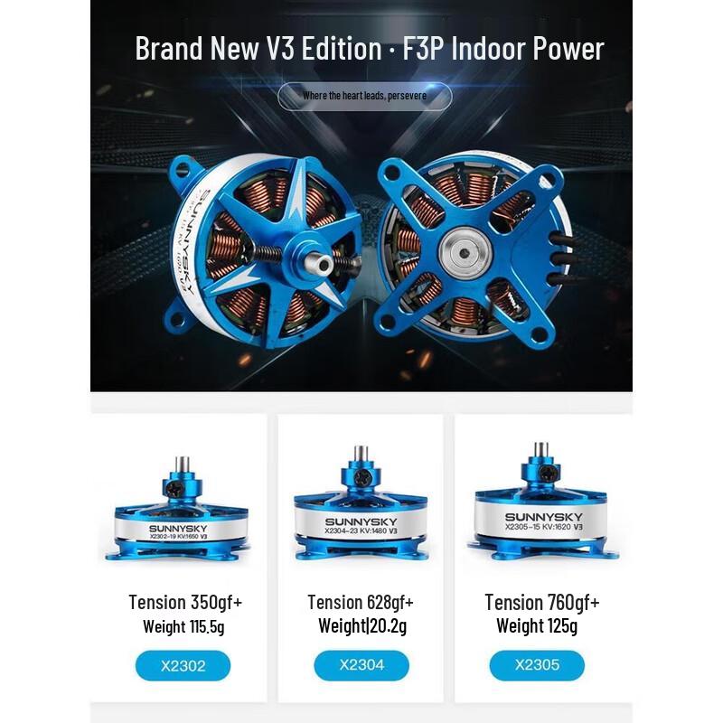 

SUNNYSKY X2302 Series Indoor Power Motor (CN version)