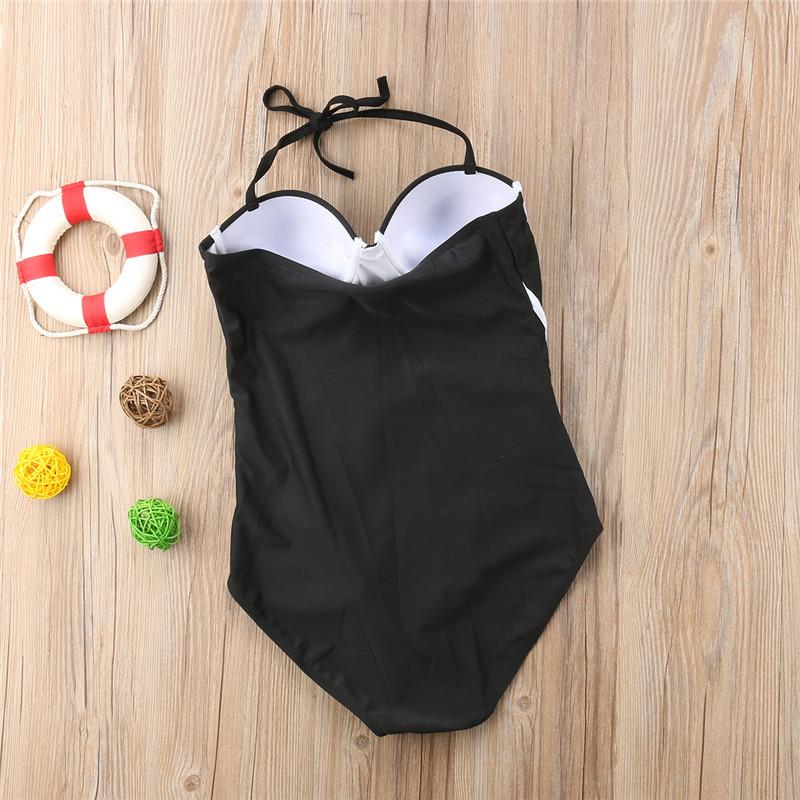 Costum de baie întreg push-up fără bretele pentru femei, negru peticit, costum de baie body, vară, doamnă, vacanță, îmbrăcăminte de plajă, costume de baie