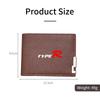 Car Logo Men's Short Wallet Multifunctional Card Purse Coin Storage Bag For Honda TYPE-R Mugen Civic Accord Fit Jazz CRV BRV HRV SM1