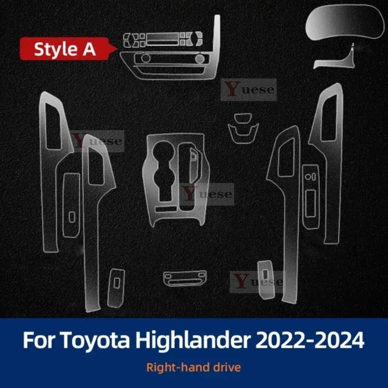 

Для Toyota Highlander 2024 Прозора плівка для салону TPU Наклейка для захисту панелі перемикання передач та центральної консолі A Right hand drive