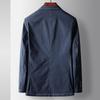 Men's casual suit spring and autumn light luxury single west young and middle-aged denim color series bright line suit jacket