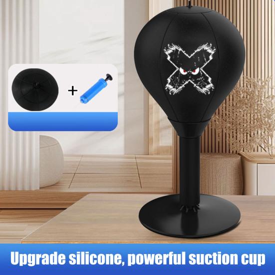 Desktop Punching Bag with Silicone Suction Cup Stress Relief Boxing Speed Ball Kids Adults Reaction Speed Training Boxing Bag Home Office Desk Toy
