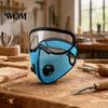 Fog-proof Safety Mask Cycling Face with Eye Shield, Breathing Valve, Lightweight Breathable Protection Windproof Dust-proof Adjustable Goggle