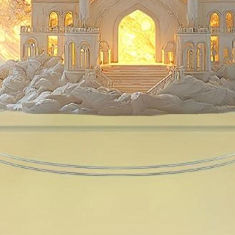 

Mosque Moon Lantern 2D Acrylic Desktop Ornament 2D Flat Crescent Castle Table Sign for Ramadan Mubarak Eid Decorations China Mainland