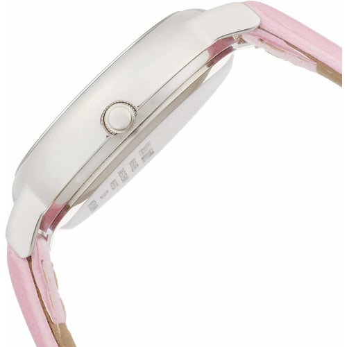 Citizen Q&Q Damen Analog Hello Kitty Uhr mit wasserdichtem Lederarmband, Hergestellt in Japan, 0009N002, Pink