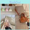 Compact Pu Shell Clutch With Seam Decor And Inner Compartments For Girls