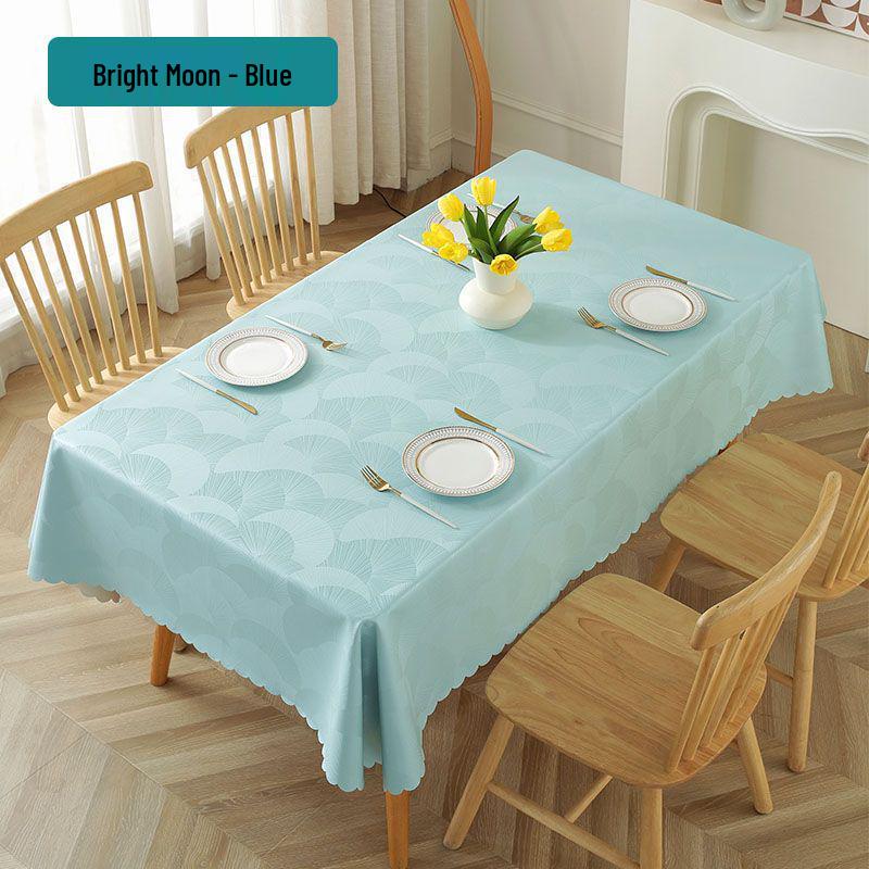 Forest Style Rectangular PU Tablecloth: Waterproof, Oil-Proof, Scald-Proof, Washable Cover for Dining, Hotel, or Tea Table 90*90cm