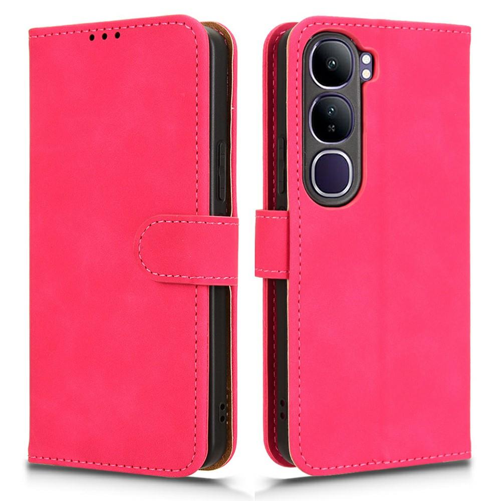 For vivo V40 Lite 5G Leather Case Skin-Feel Anti-Drop Wallet Flip Phone Cover