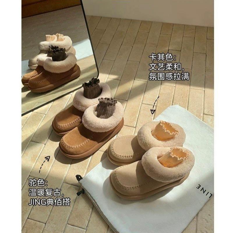 thick-soled snow boots women's new autumn and winter plush short boots fluffy Martin boots warm cotton shoes