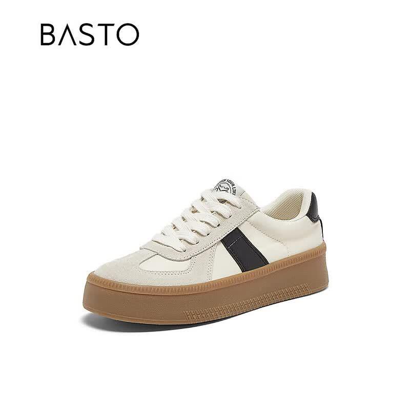 BASTO Women s Fashion Retro Platform German Trainer Shoes V2507AM5 38