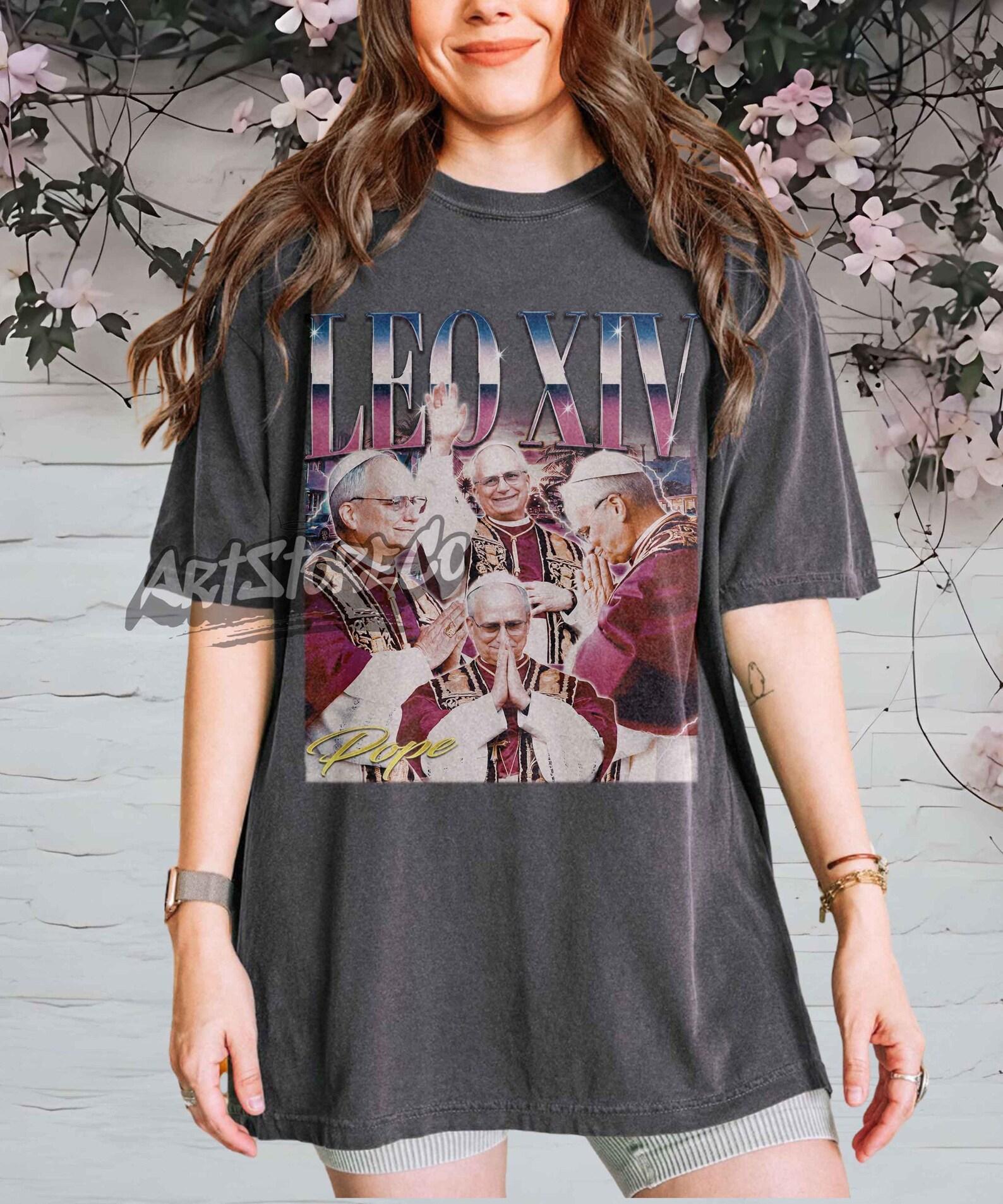 Pope Leo XIV Shirt, American Pope Vintage Catholic Inspired Apparel XL