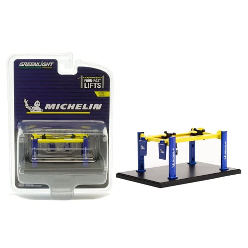GREENLIGHT 1/64 Scale 4-Post Lift Series 3 with Michelin Tires (16130-B)