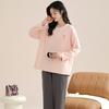 XUEXIMAN Women's Cotton Pajamas with Chest Pads, Sweet And Cute Long-Sleeve Two-Piece Set, Casual Comfortable Loungewear Suitable for Outdoor Wear