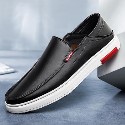 Little White Men's Shoes Round Head Casual Shoes Low-top One-pedal Lazy Dual-purpose Trendy Shoes Men
