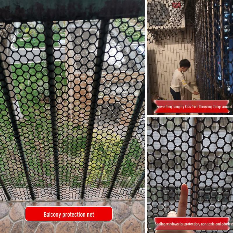 Lolo Black Cat Safety Net: Durable Mesh for Window and Balcony Protection