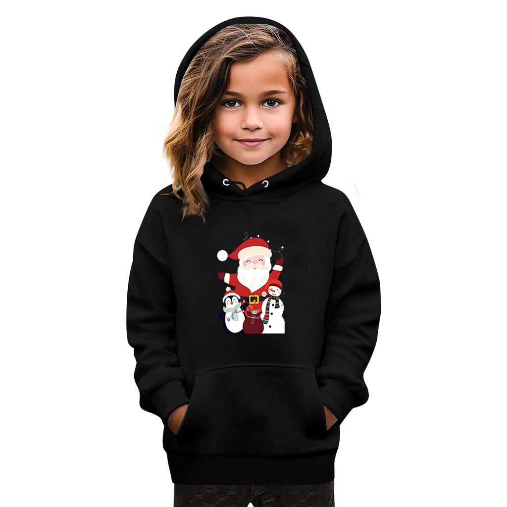 Sweatshirts For Teen Girls Hoodies Long Sleeve Drawstring Pullover Cute Oversized Hoodie Christmas Day