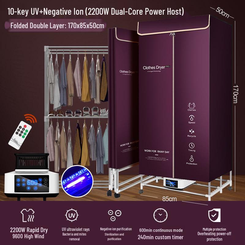 Foldable Household & Dormitory Underwear and Baby Dryer Cabinet & Rack