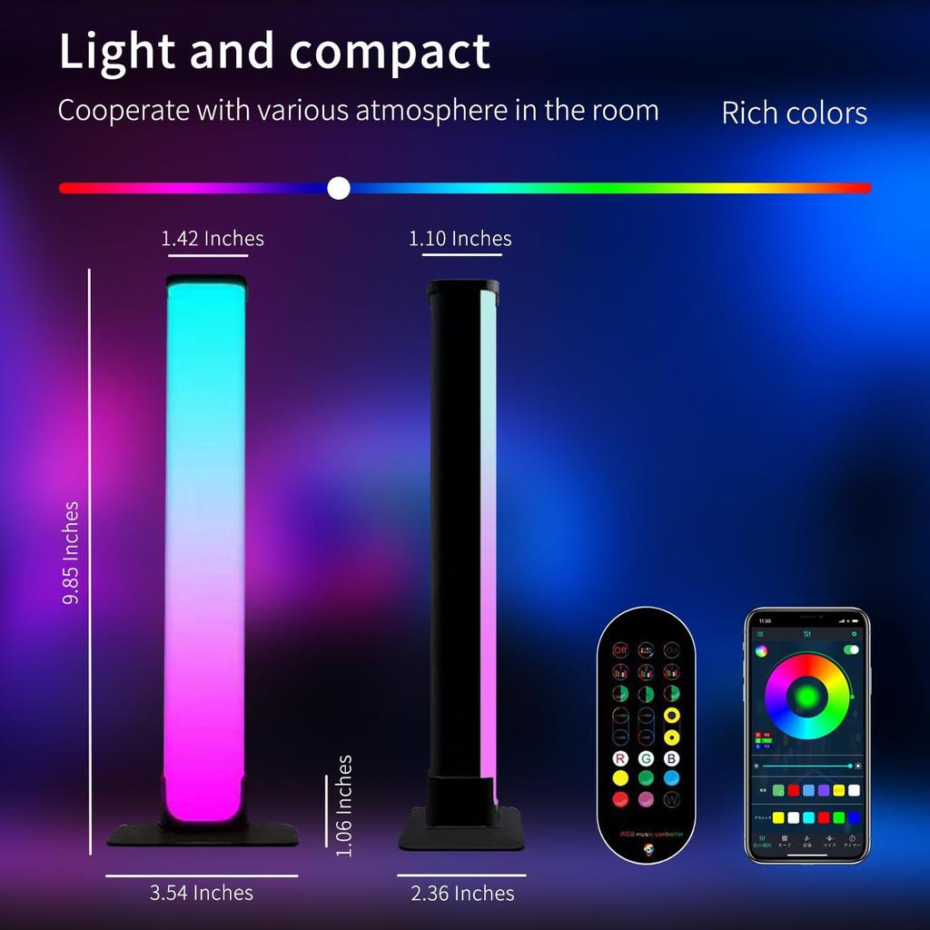 RGB LED Table Lamp Music Smart Bluetooth Contro Desktop Lighting for TV Backlight Desktop Lamp Gaming Ambient Light Decor