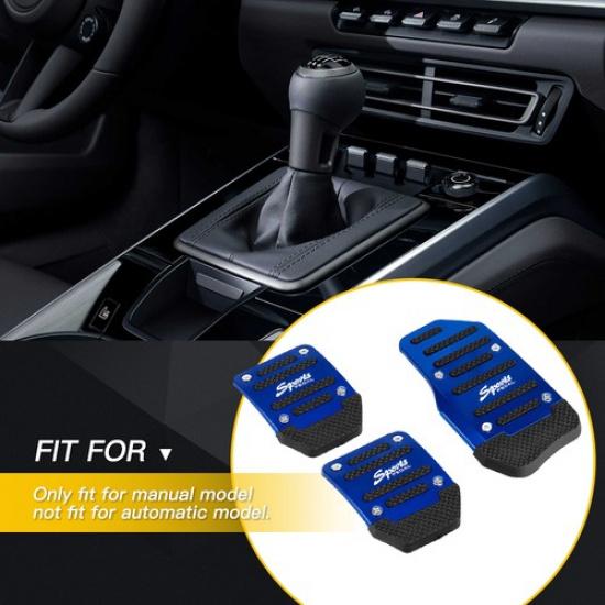 Blue Car Auto Universal Non-Slip Manual Brake Foot Pedal Cover Pad Accessories