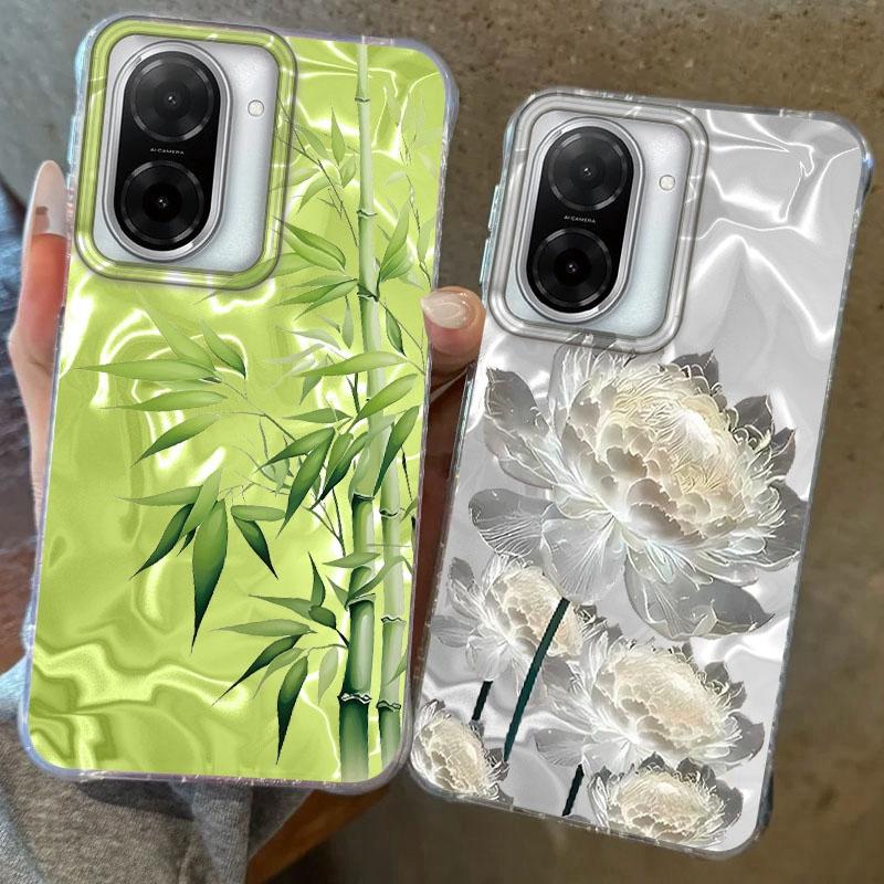 Bamboo Leaf Flower Girls Case  For Xiaomi Redmi 14C 13C 10 9A 9C Note 14 13 12 11 10S 9 8 Pro Plus A5 A4 A3 A2 A1 Fundas Cover
