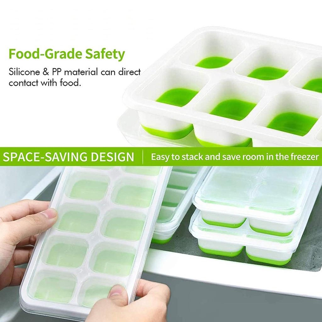 Keep Your Drinks Cold for Hours with Our 14-Hole Silicone Ice Cube Container
