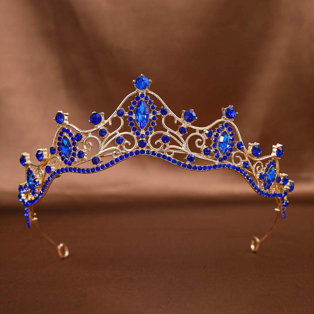 Bridal Crown Tiara Wedding Dress Accessories Headband Princess Birthday Stage Luxurious Crown Rhinestone Hair Accessories