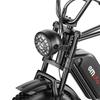 EMOKO C91 20" Fat Tire E-Bike 1000W & 48V20Ah Urban Commuter E-Bike, Disc Brakes, Shimano 7-Speed Electric Road Bike with Bench Seat