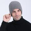 The New Men's Autumn and Winter Knitted Hat Is Versatile Featuring A Twill Warm Pullover and A Fleece Wool Thread Ear Protecting Hat. It's Trendy