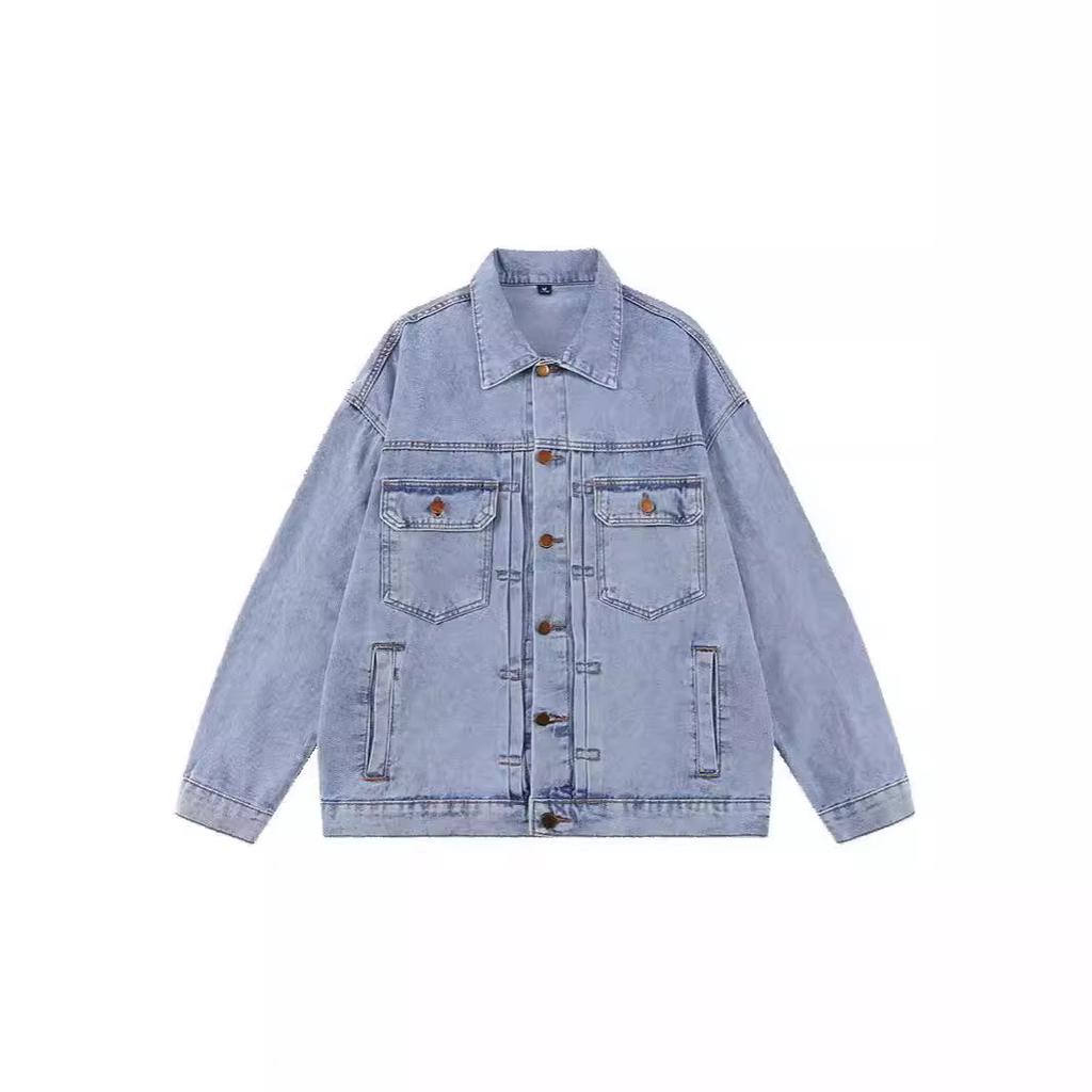 Denim Lapel Denim Jacket Casual Trendy Loose Versatile Denim Jacket