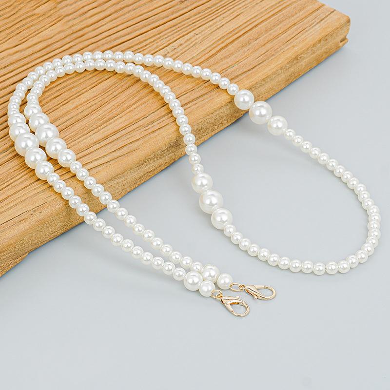 1 buc perlă poșetă curea metalică mâner scurt înlocuire geantă lanț curea perlă geantă de mână lanț pentru poșetă geantă accesorii DIY