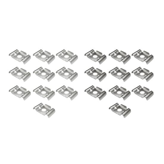 10Pcs Joining Clips Rustproof Corrosion Resistant Easy To Install Fence Panel Connectors with Screws Metal Joining Clips
