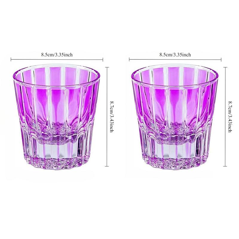 200ml Luxury Carved Whiskey Glass Exquisite Drinking Glasses Creative Cocktail Glass Multi Colored Wine Glass Bar New Year Gifts