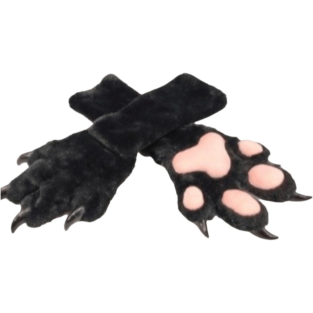 Guanto Zampa di Bestia Spesso Guanti Zampa di Gatto Peluche Lungo Guanti Artiglio di Gatto Cartone Animato Costume Cosplay