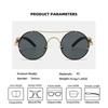 Vintage Metal Round Sunglasses Men Luxury Gold Leopard Wooden Frame Stylish Outdoor Women Trendy Oval Shades Oculos de sol