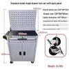 Movable Three-Layer Hand Cart: Multi-functional Auto Repair & Household Tool Box with Cabinet Door