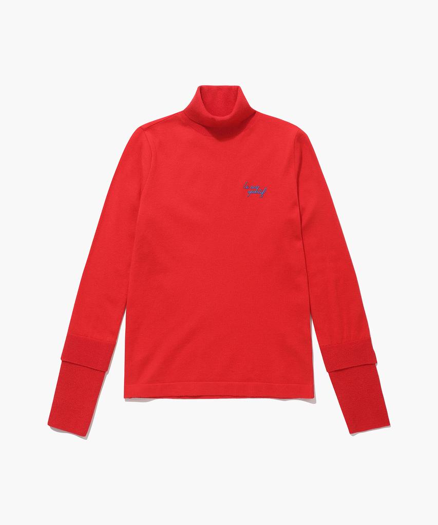 LECOQ GOLF Women'S Color-Block Sleeve High-Neck Sweater (Gp322Lkp95)
