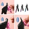 U-Shaped French False Nail Scissors Nail Clipper Adjustable Nail Tip Cutter Trimmer Manicure With Sizer Precise Cutting
