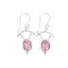 Pink Morganite Gemstone 925 Sterling Silver Jewelry Women's Gift Earrings 1.50" EE-51-11