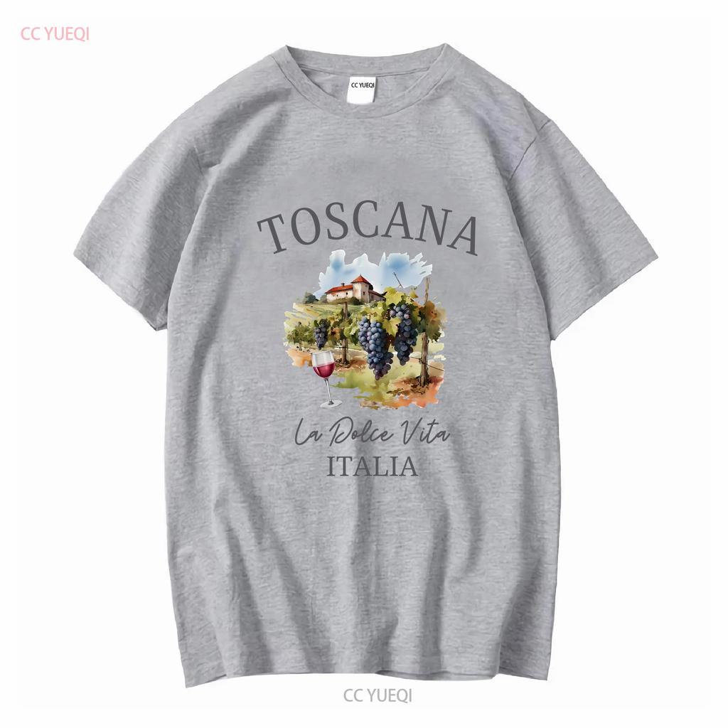 Toscana T Shirt Tuscany Italian Vineyards Souvenir Trip Firenze Siena Florence Vacation long or short sleeves vintage Washed
