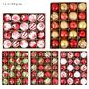 20pcs 6cm Painted Christmas Balls Set Plastic Christmas Tree Pendant  Party Favors