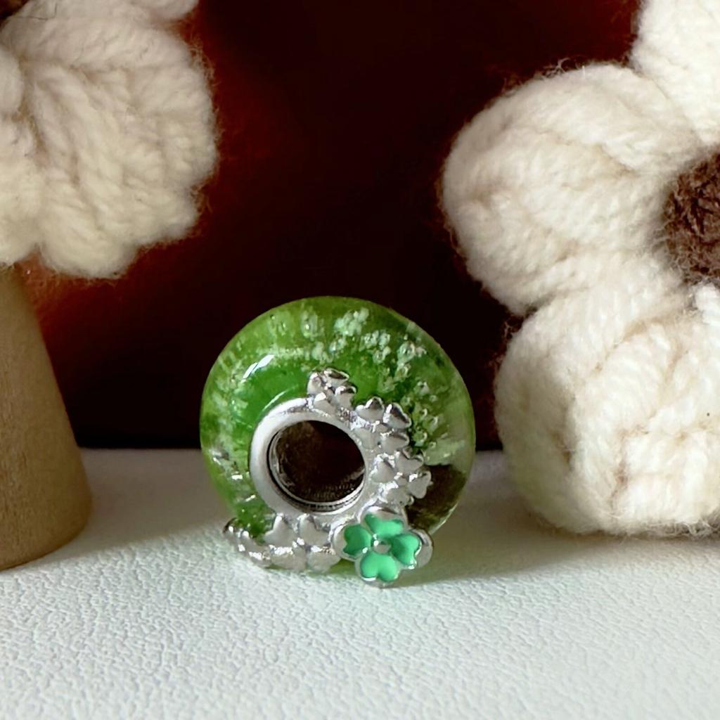 Colorful copper Mini Murano Glass Bead Charms Charm Fits Authentic Bracelets Blue Faceted Murano for Women Necklaces Jewellery