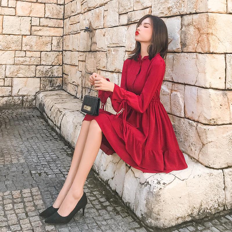 2019 New Women's Chiffon Dress Women's Spring/summer Korean Fashion Round  Collar uygun fiyatl satn aln - fiyat, cretsiz teslimat, fotoraflarla  gerek yorumlar - Joom