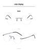 Rimless Women's Slim-Fit Prescription Glasses with Big Frame