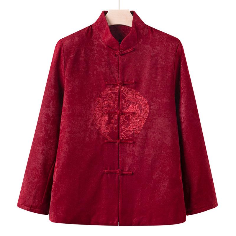 Couple Tang Suits, Middle-aged and Elderly Parents Dresses, Elderly Birthday Birthday Clothes, Grandma Grandpa Coat