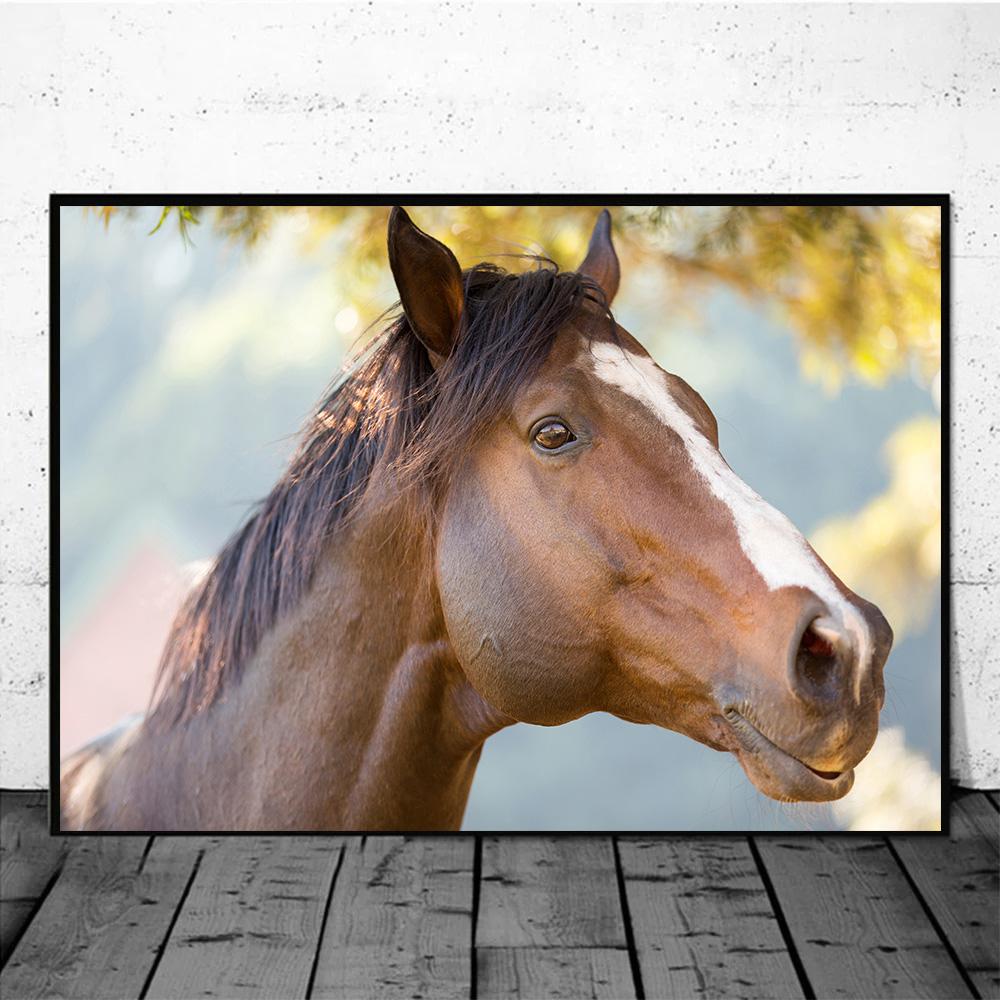 Horse Wall Art Posters Horse Running Canvas Art Print Painting Beautiful Horses Pictures for Modern Home Living Room Decoration